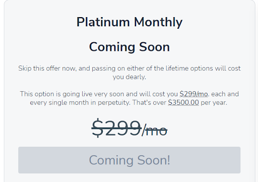 Platinum Monthly Plan